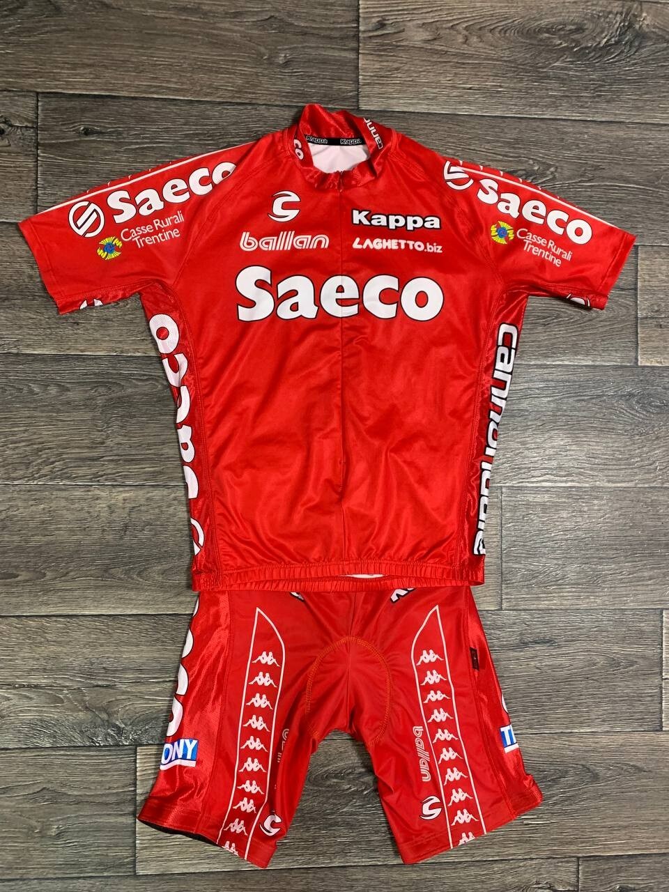 Maillot Cycliste Cannondale Saeco Ballan Caffe - Rouge, Taille XL, Homme