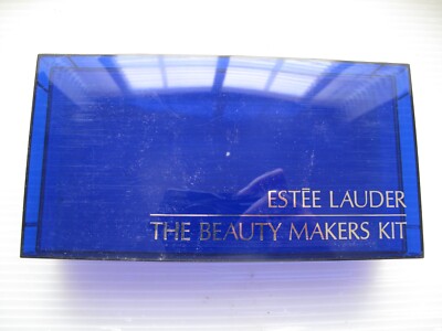Vintage Estée Lauder - The Beauty Maker's Kit - blaue Kunststoffbox & Deckel
