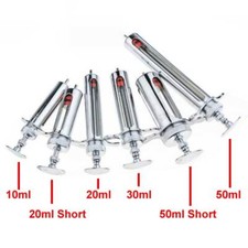   10ml - 50ml Stainless Steel Syringe for Farm Veterinary Laboratory Use