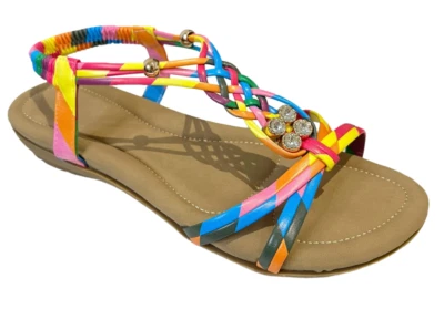 FOOTPANDA WOMENS SANDALS LADIES STRAPPY GLADIATOR FLIRTY BEACH HOLIDAY SUMMER BEACH SHOES