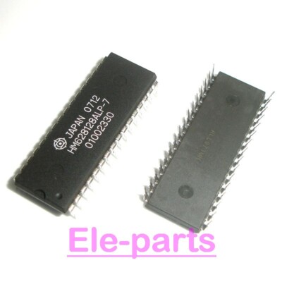 2PCS Hitachi HM628128LP / HM628128ALP 128K CMOS SRAM Chips - DIP-32, Seller Refurbished