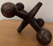 Vintage Jacks Jax Iron Sculptural Paperweight MCM Modern Bookend Mid Century