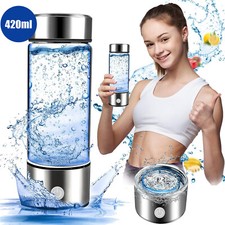 420ML Hydrogen-Rich Generator Maker Alkaline Water Ionizer Bottle Cup Portable