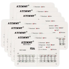 10 Packs AZDENT Dental Orthodontic Metal Brackets Braces Mini MBT.022 Hooks 3