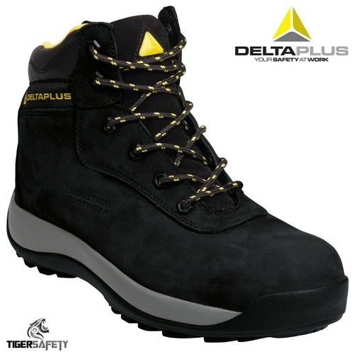 Delta Plus saga S3 HRO Nobuck Negro Botas De Seguridad Trabajo Puntera  Composite PPE | eBay