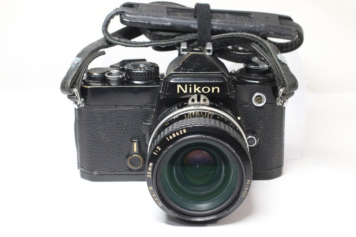 AS IS Nikon FE 35mm SLR Film Camera Black Body + Ai Nikkor