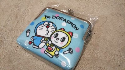 DORAEMON cute & heat Mini Wallet Coin Case Blue & DORAMICHAN New japan Only f/s