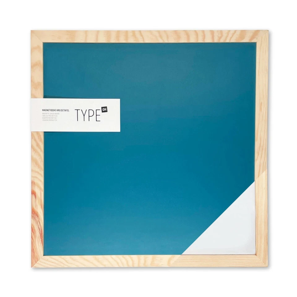 Magnetische Kreidetafel mit Holzrahmen 40 x 40 cm, zweiseitige Magnettafel - Bild 4 von 4