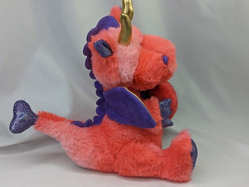 Ganz Pink Dragon Pegasus Plush 10 Inch Purple Spines Wings Stuffed Animal Toy - Imagen 6 de 9
