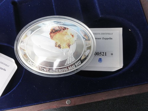 Gigant Medaille 85 mm x 62 mm ABENTEUER ZEPPELIN 4 Stück Auflage 1838 - 第 10/11 張圖片