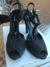 decoltè DENNY ROSE sandali grigio scuro vera pelle rare num 40 come nuove