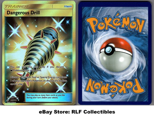 2019 Pokemon, S&M Team Up, #192/181 Dangerous Drill, Gold Secret Rare