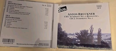 Anton Bruckner Symphony No 4 Romantic  & Symphony #2  2 CD Set PILZ DDD VG B8