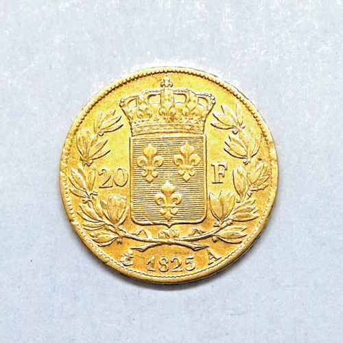 20 Francs OR. CHARLES X. Roi de France. 1825 A. Gold Coin. TB - Photo 1/7