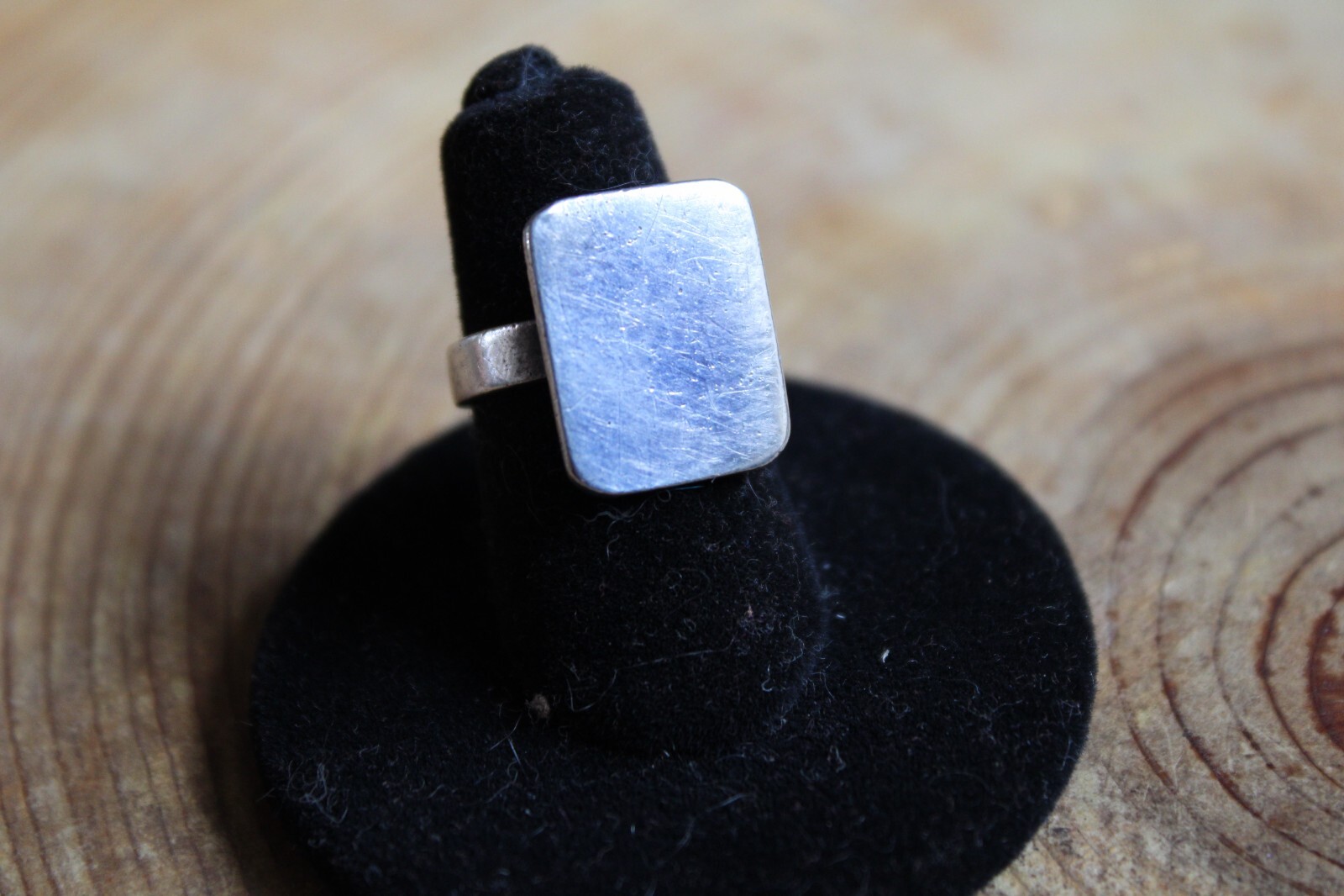 Sterling Silver Rectangle Design Ring size 5 1/2 - image 1