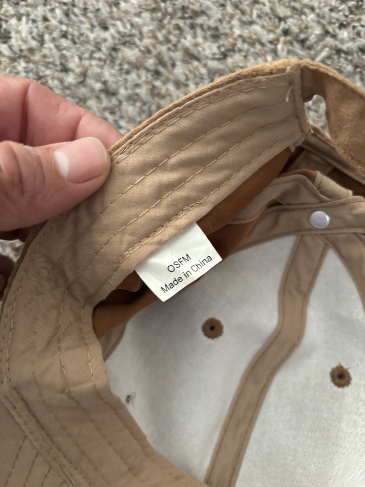 Lightweight Light Brown Tan Strapback Baseball Ca… - image 7