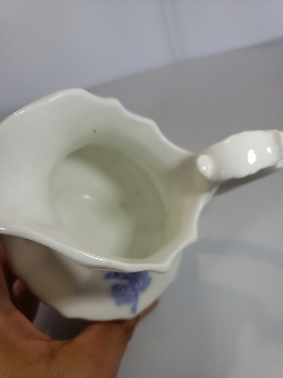 Antique Chelsea Ware Staffordshire Creamer Semi Porcelain Sprig 