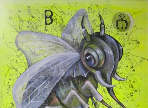 painting contemporary art monster lemegeton beelzebub luciferian demons satanic - Picture 2 of 24