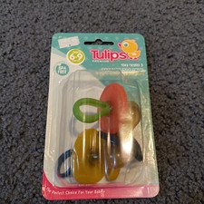 Pack Of 3 Natural latex Rubber Pacifier Rounded , Balloon Shape, 6-9M, New