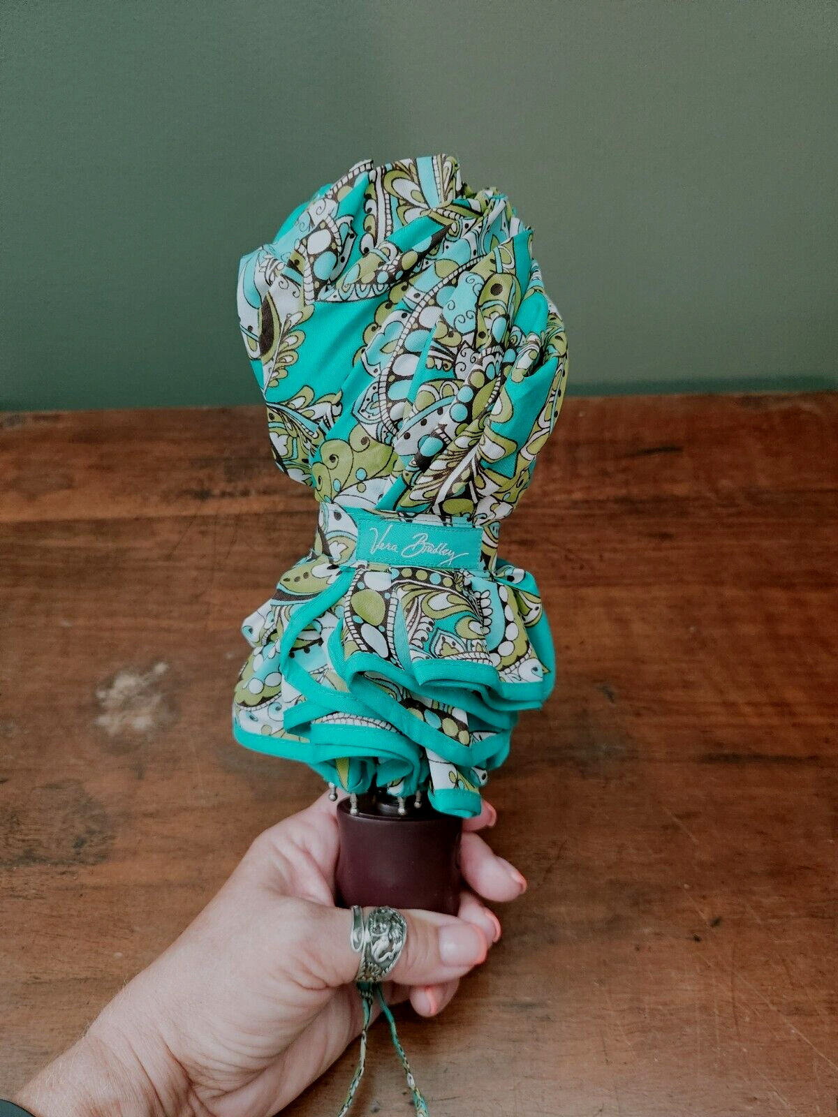 Vera Bradley Peacock Pattern Compact Umbrella Ret… - image 2