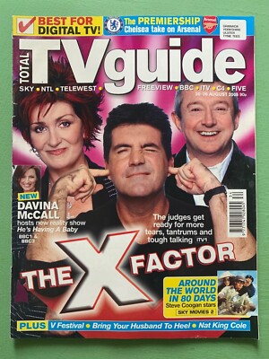 TOTAL TV GUIDE 20-Aug-2005 X-FACTOR Simon Cowell Sharon Osbourne Spike Milligan