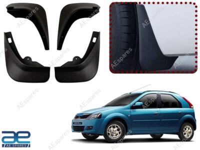 Mud Flap Set of 4 Black For Mahindra Verito Vibe ECs