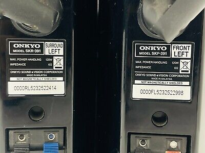 PAIR Onkyo SKF-391 Front Left Speaker, Surround Left / USED PAIR Onkyo SKF-391 Front Left Speaker, Surround Left / USED