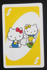 2012 Hello Kitty Uno Card Yellow Reverse Card