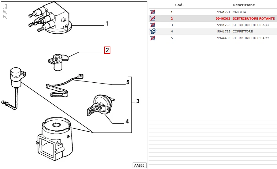 Cepillo Distribuidor Fiat Panda Renault R19 - INTERMOTOR 47410 - Imagen 4 de 4