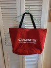 Pharmaceutical Rep Advertising Cardene IV Red Canvas Tote Bag Zipper — photo 1