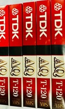 TDK VHS AQ Blank Video Cassette Tape T-120 2/4/6 Hours NEW SEALED - Lot of 10