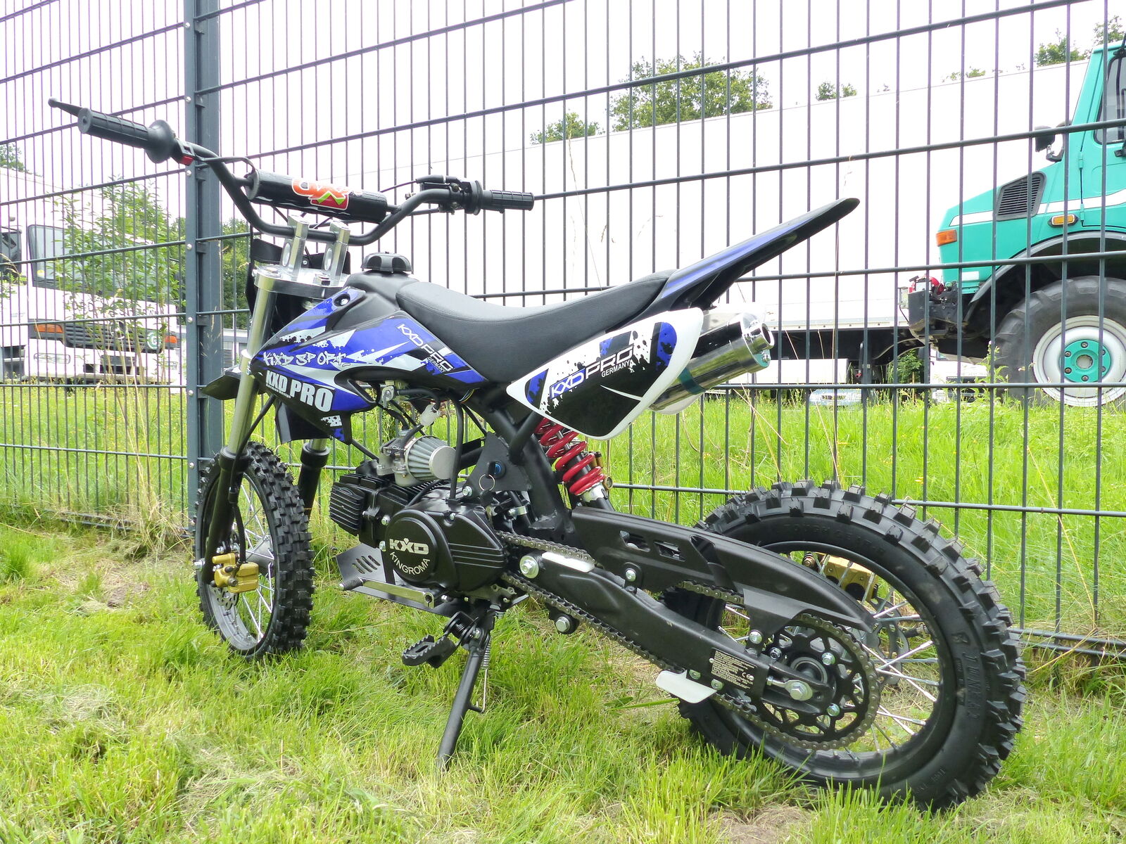 Dirt Bike 125ccm 1412 Zoll Cross Vollcross Pocketbike Pit Enduro KXD 607 Blau