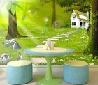 3D Forest House N3508 Wallpaper Wall Mural Removable Self-adhesive Sticker Romy