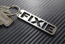 FIXIE Fixed Gear Track Bike Cycle Keyring Keychain Key Stainless Steel Gift