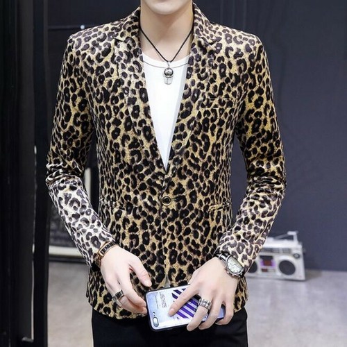 leopard blazer for men