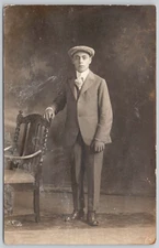 Man Portrait Canada Real Photo Postcard RPPC