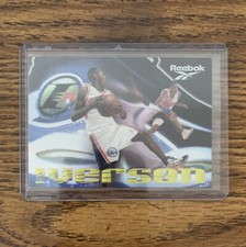 🔥RARE ALLEN IVERSON GOLD 1996-97 SKYBOX REEBOK CHASE EMBOSSED FOIL NNO🔥