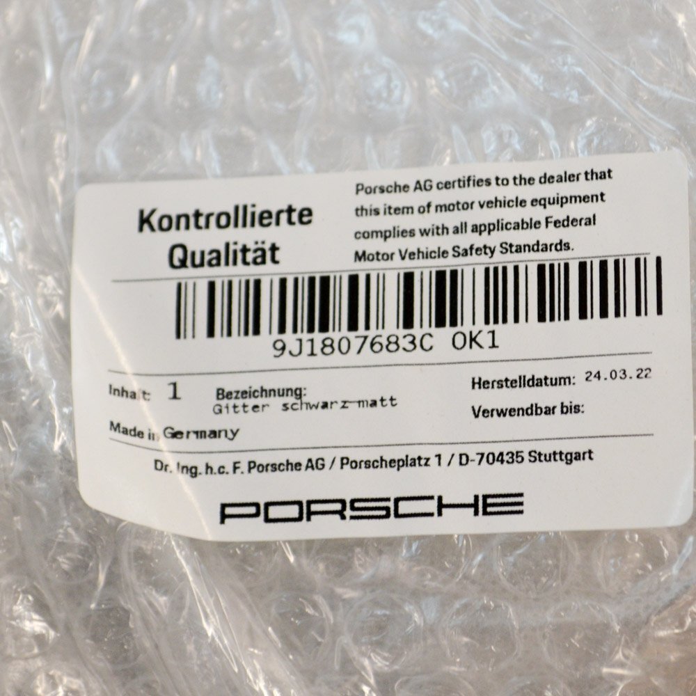 PORSCHE Taycan Front Bumper Lower Grille 9J1807683COK1 NEW GENUINE 