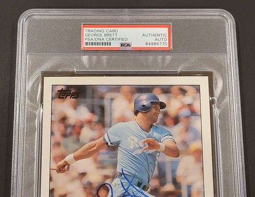 Rare 1985 GEORGE BRETT Signed Oversized Topps Baseball Card-ROYALS-PSA - Picture 4 of 6