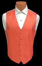 Men's Zelente Orange Tuxedo Vest Fullback Summer Wedding Groom Formal Prom