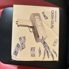 Make It Rain Money Machine Cash Super Gun Shoots Out Replica Bills GOLD