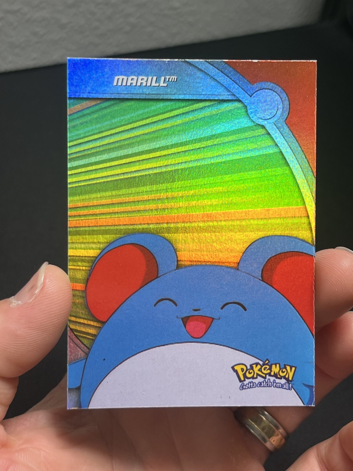 HV15 Marill Rainbow Foil Topps TV Animation Series 3 Pokemon Card LP