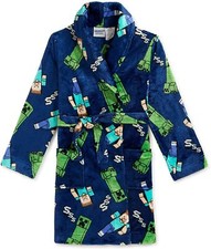 Minecraft Bathrobe Bath Robe Pajama Boy Size 8