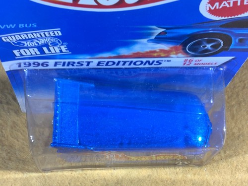 F10-58 HOT WHEELS 1996 PRIME EDIZIONI - VW BUS / DRAG BUS - BLU - NUOVO CON SCATOLA - Foto 4 di 10