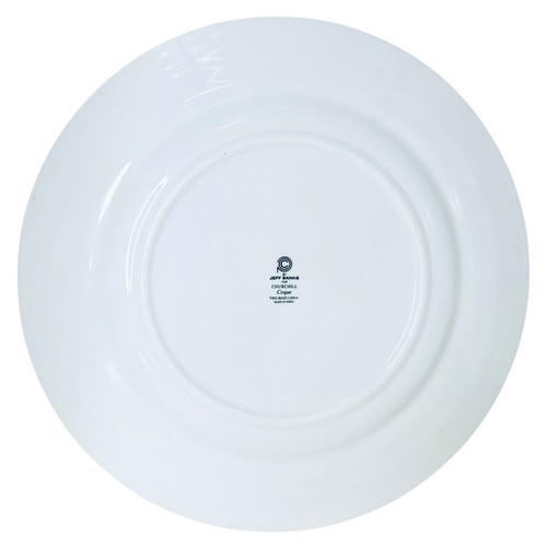 Churchill CIRQUE White Embossed Rings Jeff Banks Bone China 11" Dinner Plate(s) - Picture 7 of 8