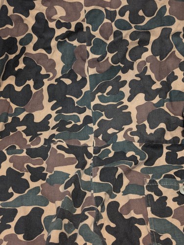 Vintage SEARS Sports Center Camouflage Cotton Coveralls Hunting Large 44-46 EUC - Picture 9 of 16
