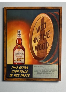 Old Thompson Whiskey 1951 Colliers Magazine Ad Framed Vintage Liquor Bar Art Pri