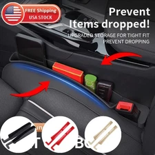 Car Seat Gap Filler Set of 2 Seat Side Gap Filler Prevent Dropping Universal Fit