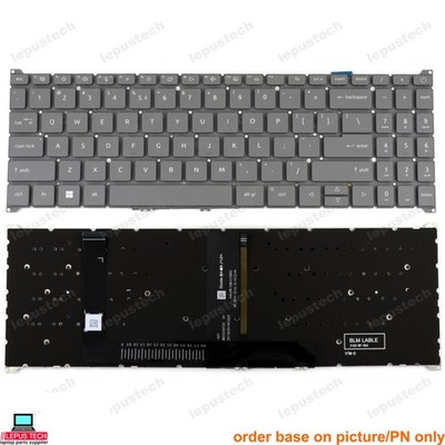 Acer Aspire 7 A715-51G A715-52 A715-76 A715-76G gray backlit US keyboard