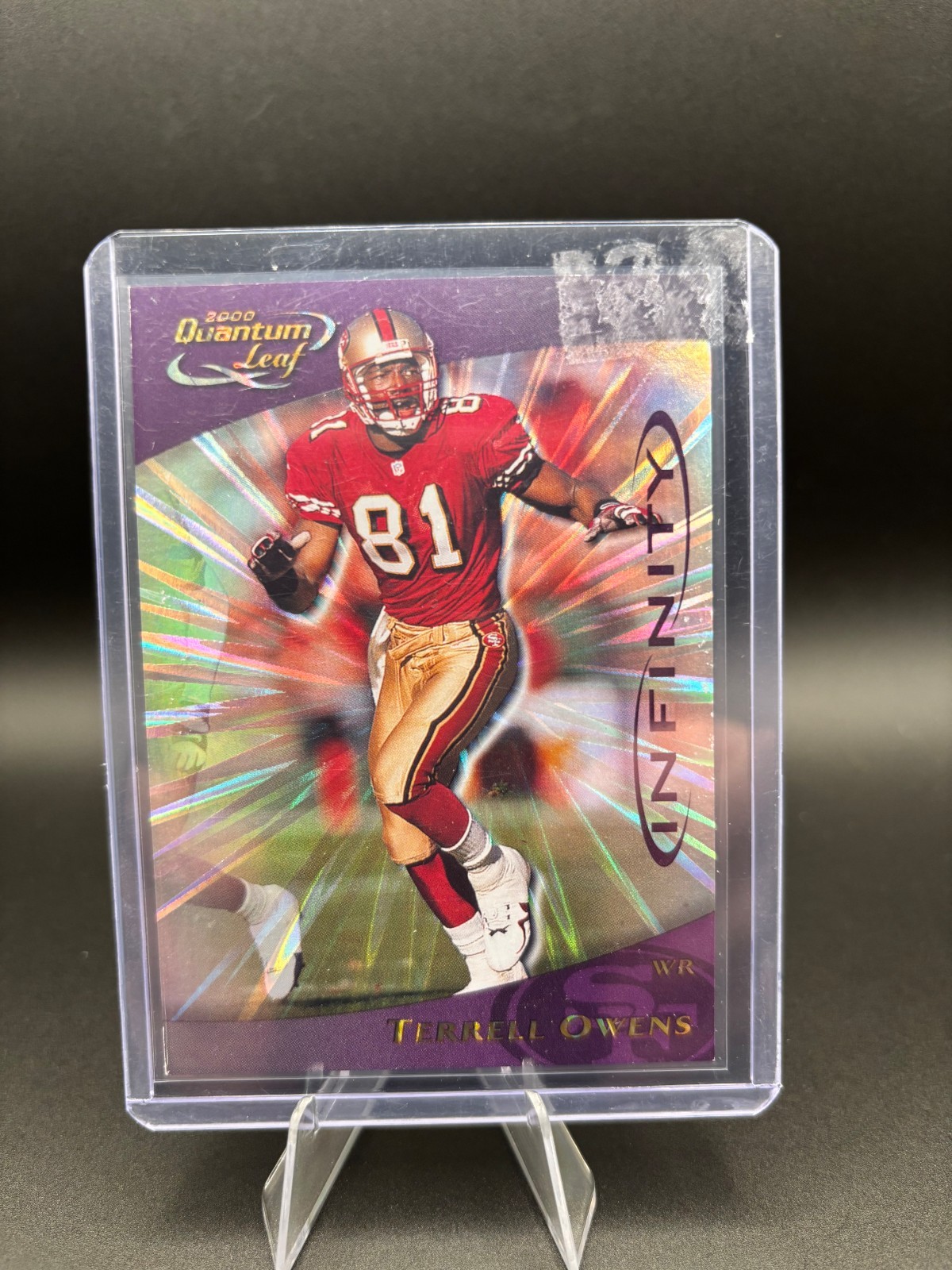 2000 Quantum Leaf - Terrell Owens #243 Infinity Purple /100